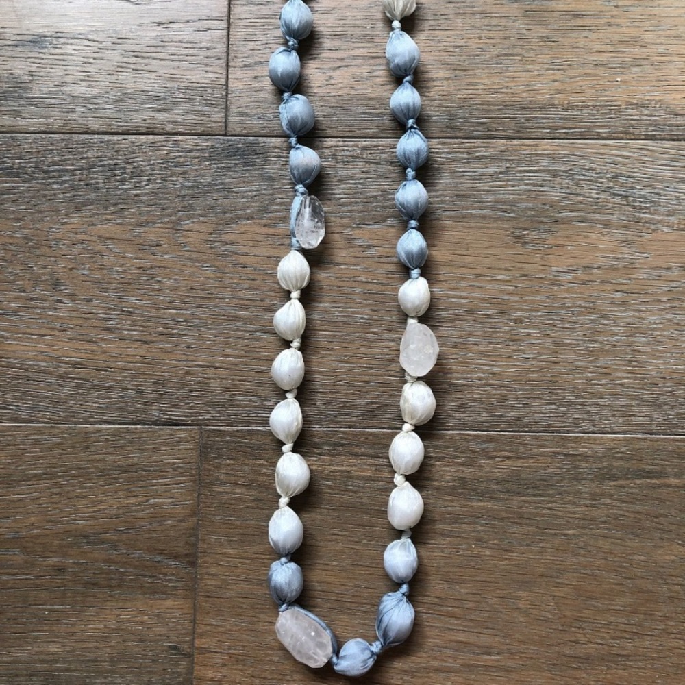 Banana republic Silk wrapped stone necklace